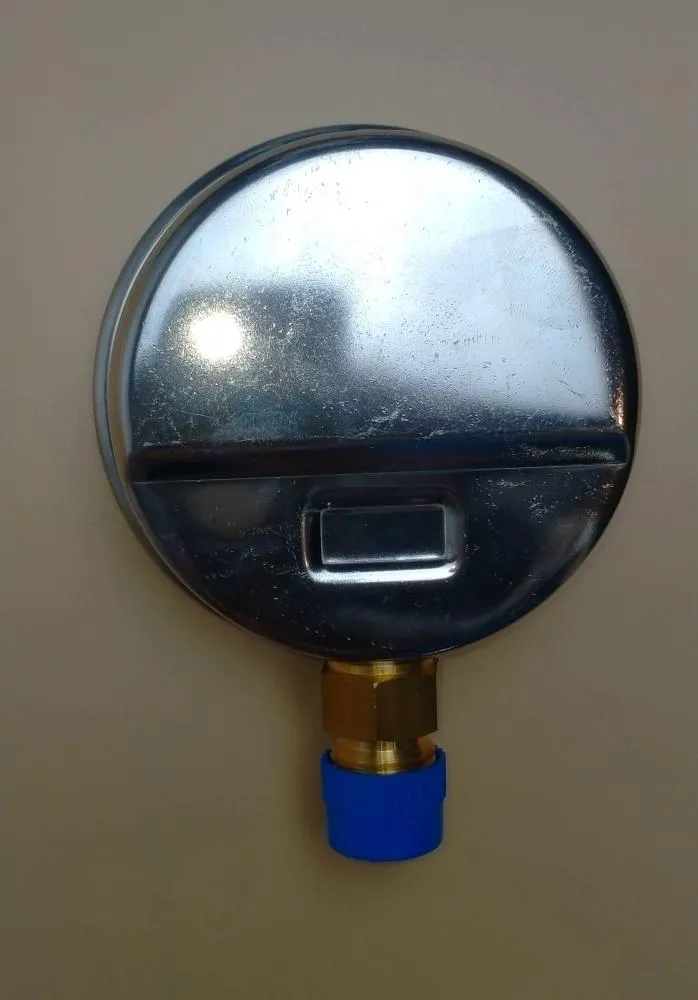 Манометр DN100 RL 120 60 BAR диам 100мм вид сзади_