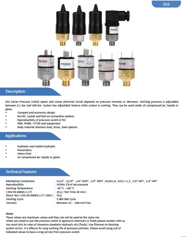 Реле давления DS3_1