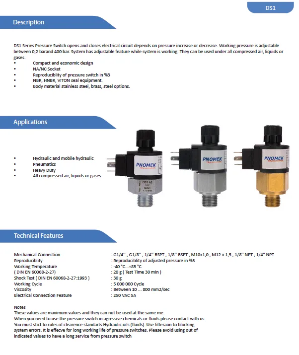 Реле давления DS1_1
