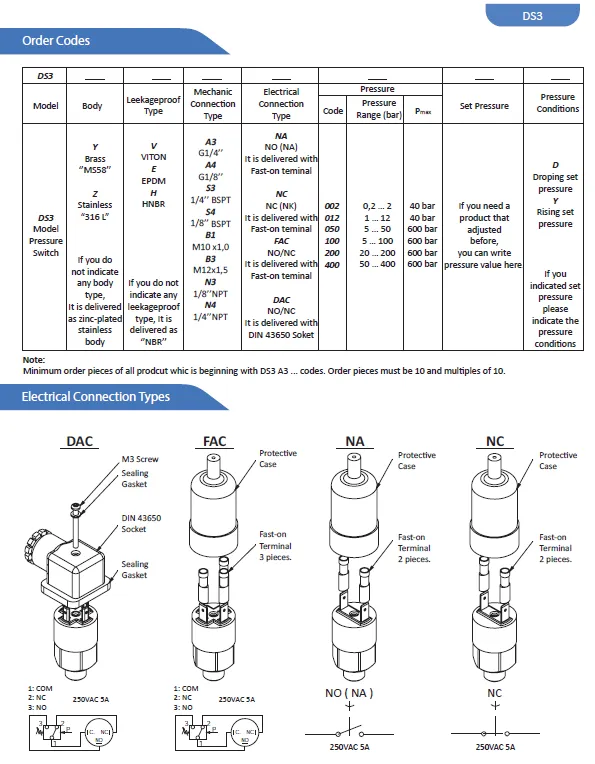 Реле давления DS3_2