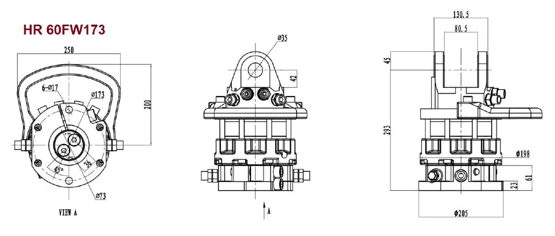 Размеры HR60FW