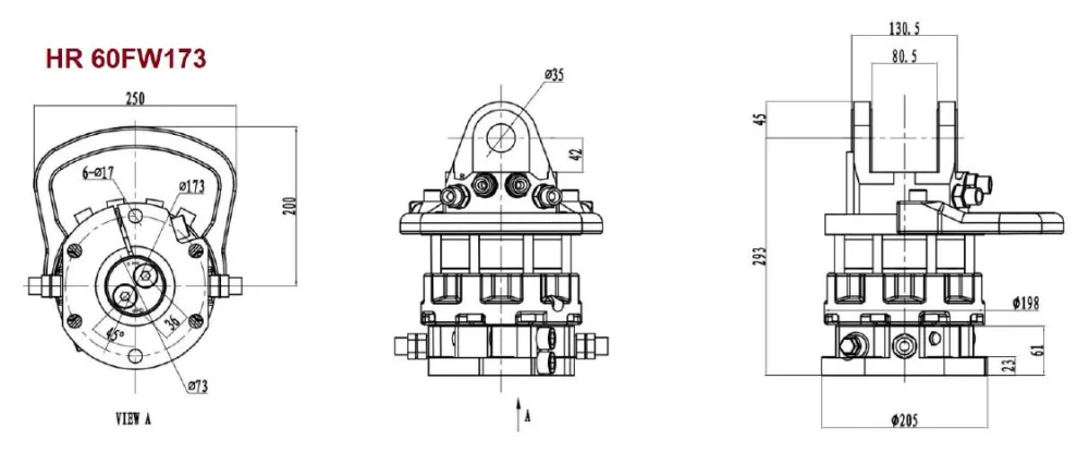 Размеры HR60FW